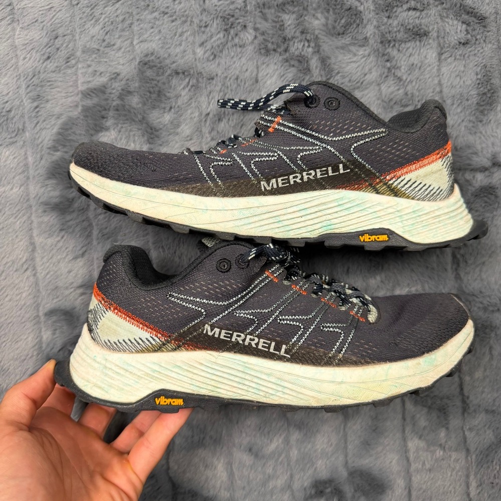 Merrell Moab Flight Womens Black Orange Trail Running Shoes J066816 Size 7.5